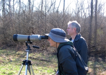With Mark and our spotting scope 